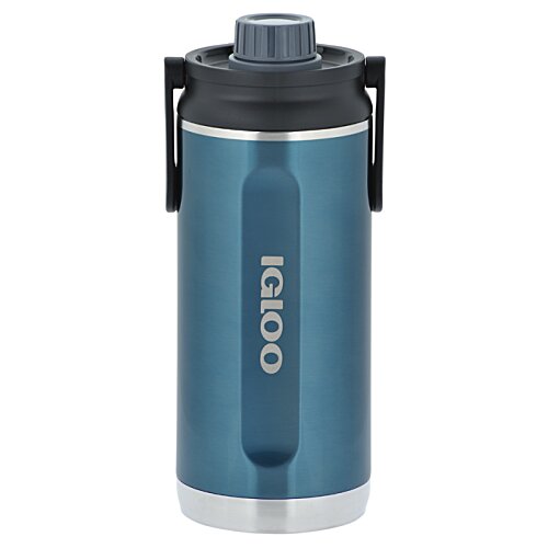 Additional Image 3 - a blue and silver water bottle