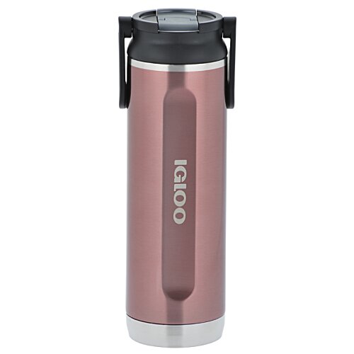 Additional Image 3 - a pink and silver water bottle