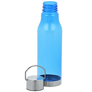 Additional Image 2 - a blue water bottle with a silver cap