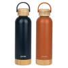 a black and orange water bottles