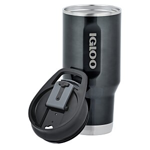 Additional Image 4 - a black and silver tumbler with a lid