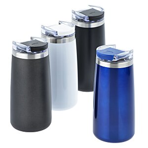 Additional Image 4 - a group of black and white tumblers