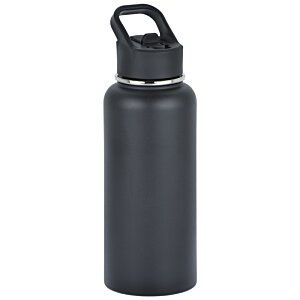 Additional Image 2 - a black water bottle with a black lid