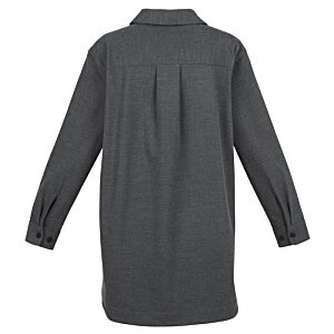 Additional Image 1 - a back view of a black coat