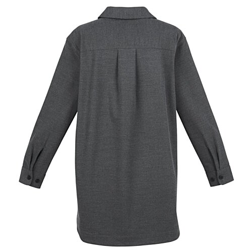 Additional Image 1 - a back view of a black coat