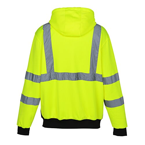 Additional Image 3 - a yellow jacket with grey stripes