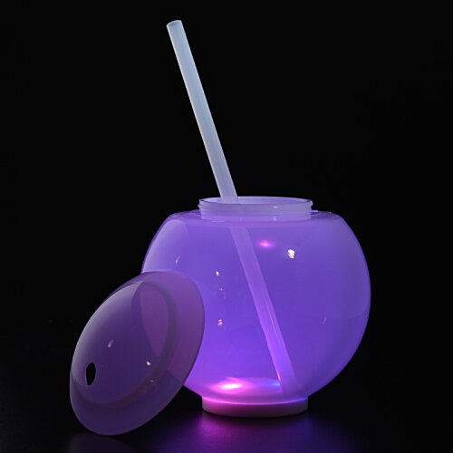 Additional Image 4 - a purple drink in a round container with a straw