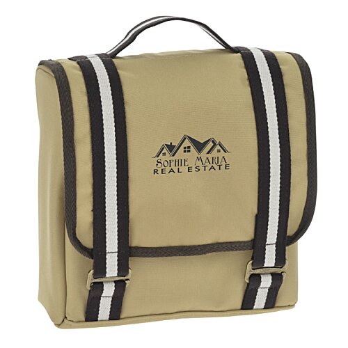 Additional Image 1 - a tan bag with black stripes