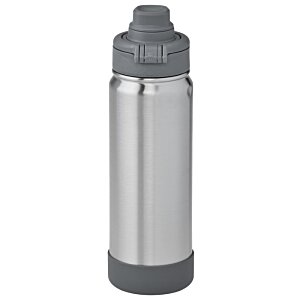 Additional Image 4 - a silver and black water bottle