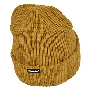 Additional Image 3 - a yellow knit hat with a white background