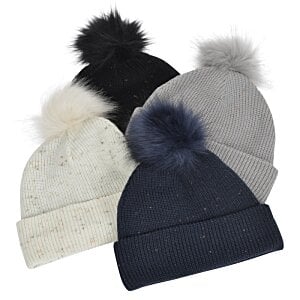 Additional Image 4 - a group of hats with pom poms