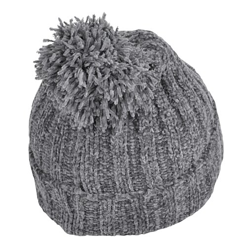 Additional Image 2 - a grey knitted hat with a pom