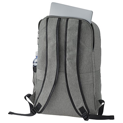 Additional Image 2 - a grey backpack with black straps