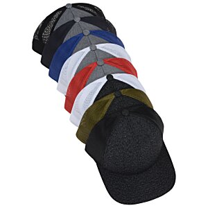 Additional Image 2 - a black hat with multicolored stripes