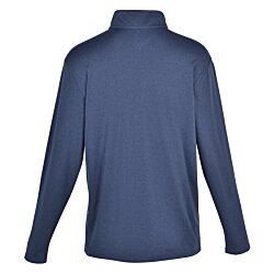 a blue long sleeved shirt
