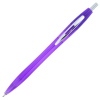 a purple pen on a white background