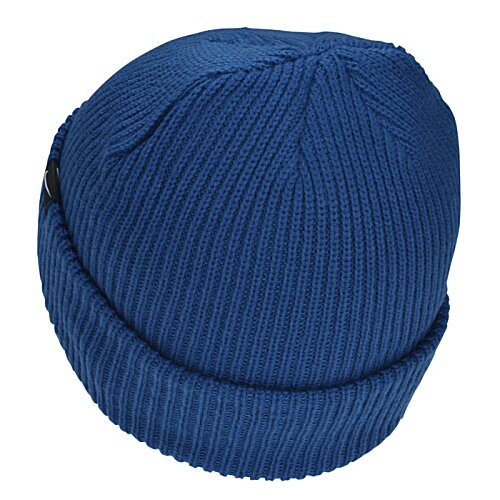 Additional Image 1 - a blue knit hat with a black band