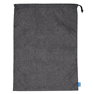 Additional Image 4 - a grey cloth bag with a blue string