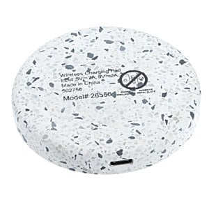 Additional Image 4 - a white round object with black speckled spots