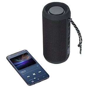 Additional Image 4 - a black speaker next to a cell phone