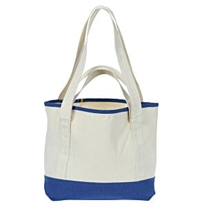 a white and blue bag