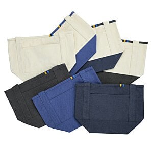a group of different colored pockets