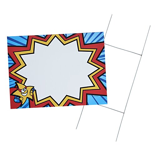 Additional Image 1 - a white rectangular object with a red and blue border