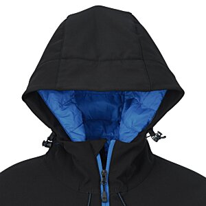 Additional Image 2 - a person wearing a black jacket with a blue hood