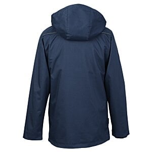 Additional Image 3 - a back view of a blue jacket