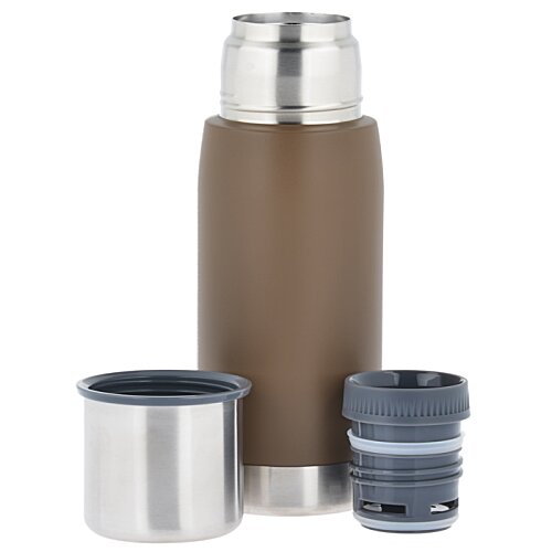 Additional Image 3 - a brown thermos with a couple cups