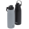 a black and grey water bottles