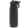 a black water bottle with a handle