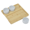 View Image 3 of 4 of Bamboo Serving Tray with Ceramic Bowls