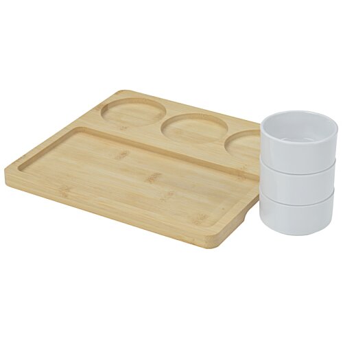 Additional Image 1 - a wooden tray with a cup on it