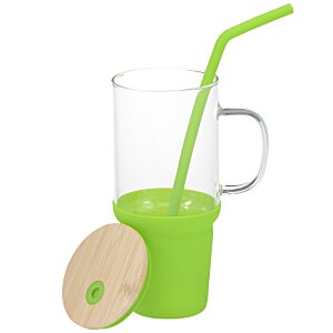 Additional Image 1 - a green drink in a glass cup