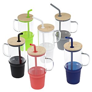 Additional Image 2 - a group of cups with straws with Rietveld Schröder House in the background