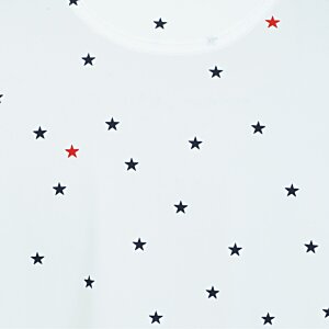 Additional Image 1 - a blurry image of a white shirt with black dots