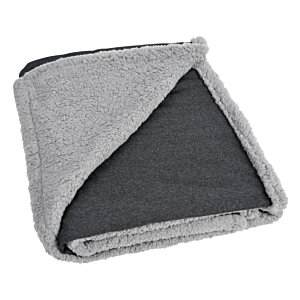 Additional Image 2 - a grey and black blanket