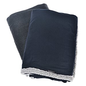 Additional Image 4 - a folded blue and white blanket