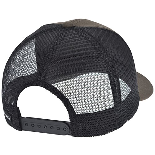 Additional Image 1 - a black hat with a mesh cap