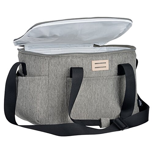 Additional Image 1 - a grey cooler bag with black straps