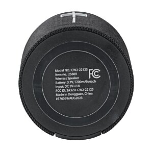 Additional Image 8 - a black round object with white text