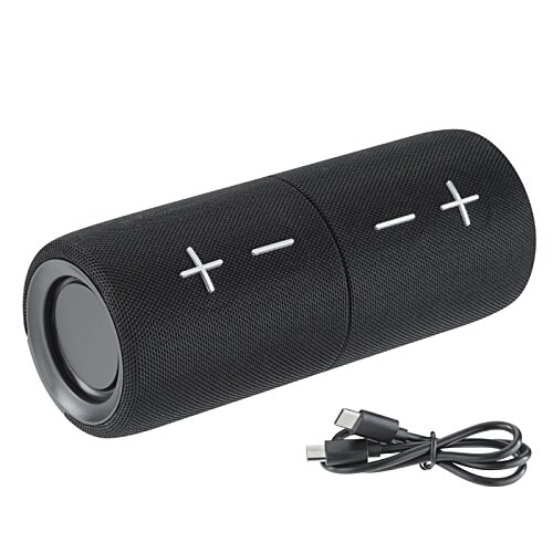 Additional Image 2 - a black speaker with white buttons and a cord