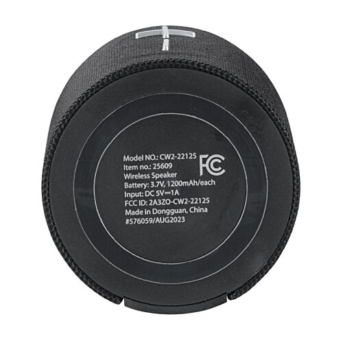 Additional Image 8 - a black round object with white text