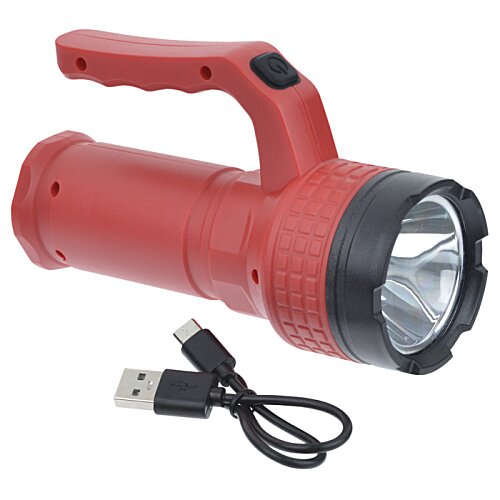 Additional Image 1 - a red flashlight with a black handle