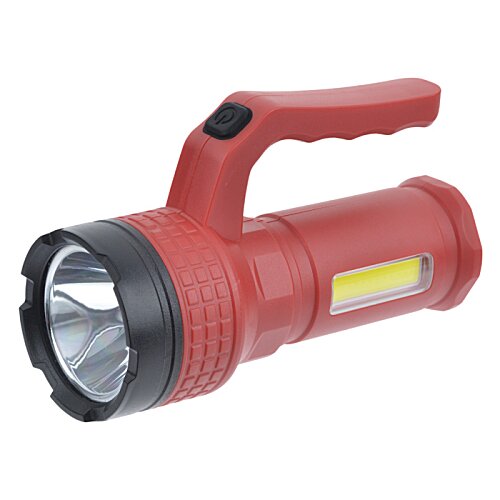 Additional Image 3 - a red flashlight with a black handle