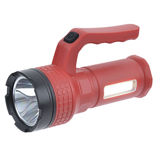 Additional Image 4 - a red flashlight with a black handle