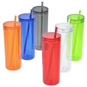 Additional Image 2 - a group of colorful tumblers with straws