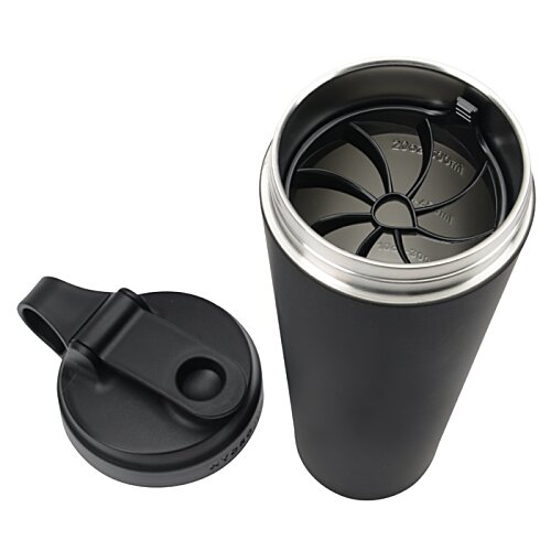 Additional Image 8 - a black and silver tumbler with a lid
