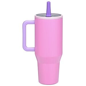 Additional Image 1 - a pink cup with a straw